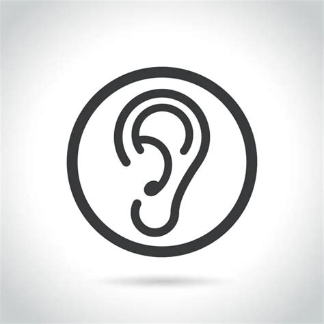 Human Ear Flat Icon Vector Illustration Stock Vector Image By