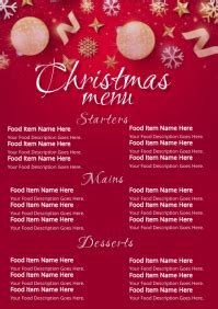 christmas dinner template postermywall