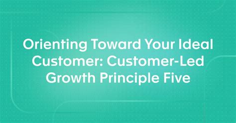 Customer Led Growth Principle Seven Embed The Voice Of The Customer