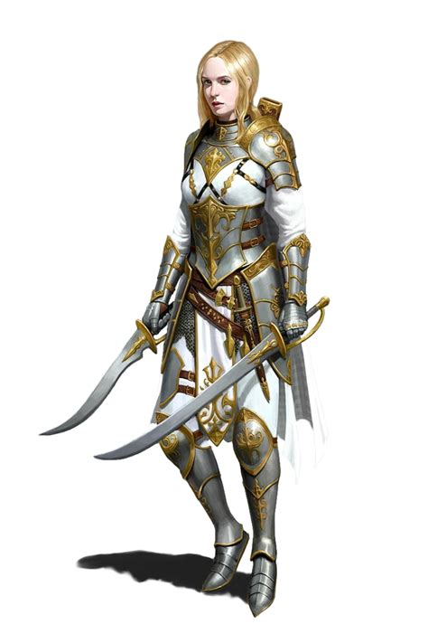 Female Human Dual Wield Fighter Or Ranger Pathfinder Pfrpg Dnd Dandd 3