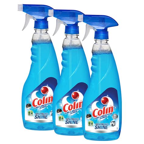 Colin Glass And Surface Cleaner Liquid Spray Regular 500 Ml Pack Of 3