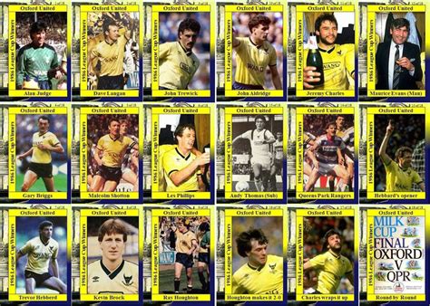 The Oxford United Team That Won The Milk Cup At Wembley In 1986