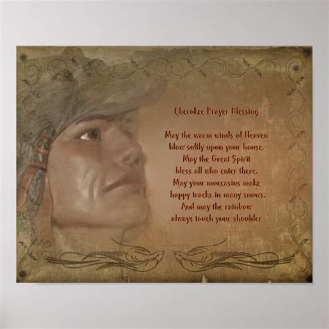Cherokee Blessing Native American Prayer Poster Zazzle