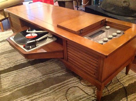 60s Swingaway Coffee Table Record Player Vintage Stereo Cabinet