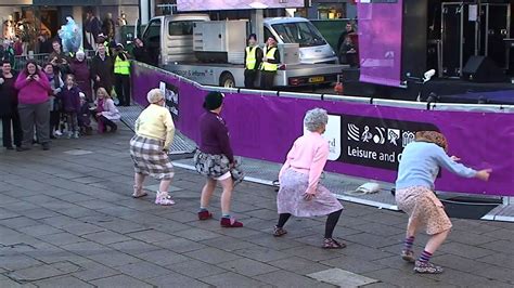 The Dancing Grannies Strut Their Stuff In Stafford Youtube