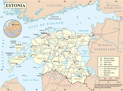 Estonia Mappa Estonia In Mappa Europa Del Nord Europa