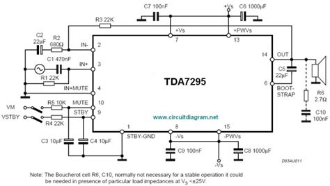 80w Audio Amplifier Circuit Based Tda7295 Circuit Schematic