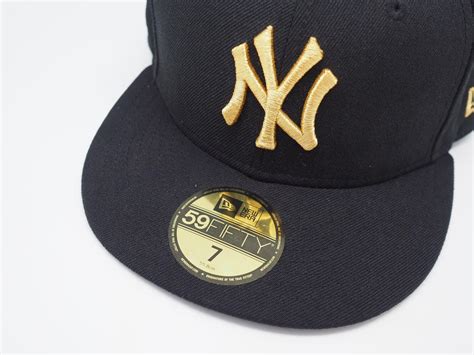 New Era Ny Yankees Gold Black 59fifty Fitted Baseball Cap By New Era X