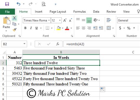 Converting Numbers Into Words In Excel Marks Pc Solution Cloud Hot Girl