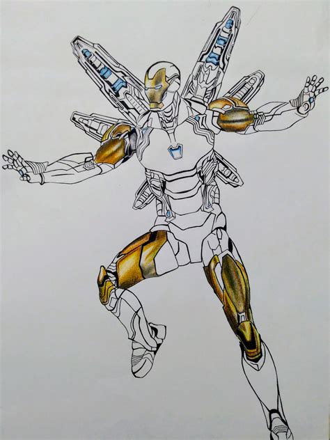 Avengers Endgame Iron Man Mark 85 Coloring Pages Woodsinfo