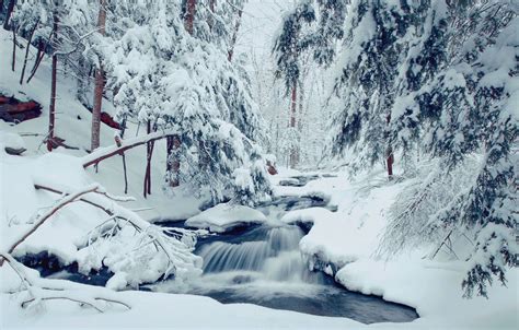 Snow River Wallpapers K HD Snow River Backgrounds On WallpaperBat