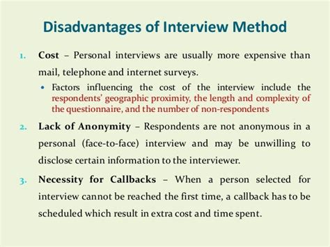 Disadvantages Of Interviews Emracuk