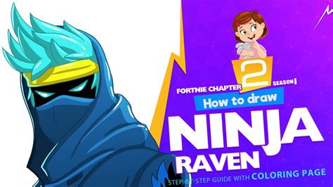 How To Draw Ninja Raven Fortnite Chapter 2 Step By Step Drawing