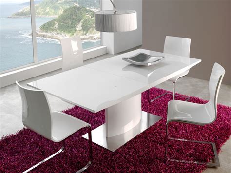 Check spelling or type a new query. Extremely Modern White Lacquer Dining Table With Heavy ...