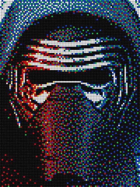 Kylo Ren Star Wars With Pixel Art Quercetti Pixel Art Pixel Art