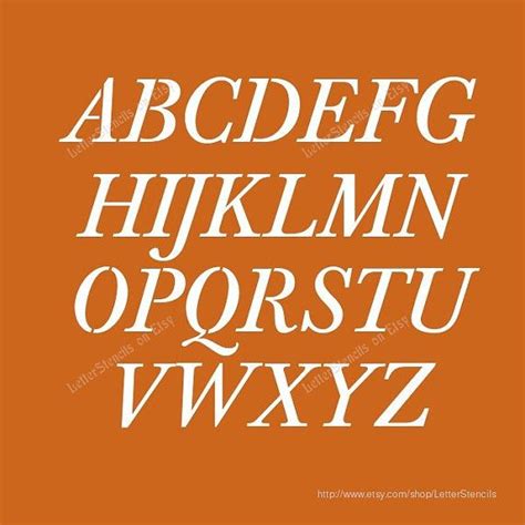 Stylish Italic Letter Stencils A Z Alphabet Set Choose Uppercase