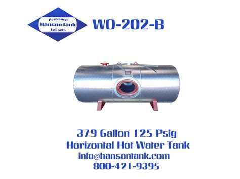 WO202B Horizontal Glass Lined HLW Tank Hanson Tank Asme Code Pressure
