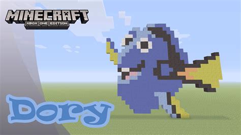 Minecraft Pixel Art Tutorial And Showcase Dory Finding Dory Youtube