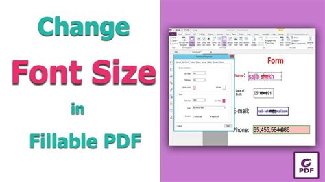 Change Font Pdf Fillable Form Printable Forms Free Online