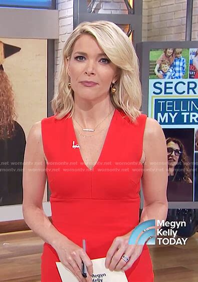 Wornontv Megyns Red Sleeveless V Neck Dress On Megyn Kelly Today