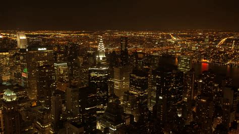 Aerial View Go Big City At Night Overlooking Stock Footage Sbv