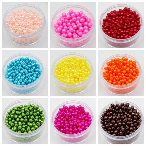 Wholesale 8mm Dia130pcslot Round Pearl Imitation Plastic Pearl Beads Many Colors For You To