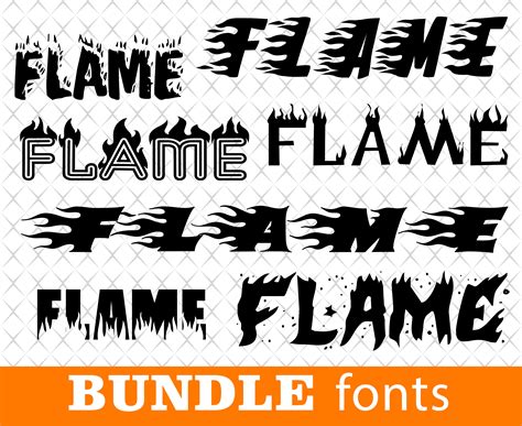 Fire Font Svg Flame Font Svg Files For Cricut And Silhouett Inspire