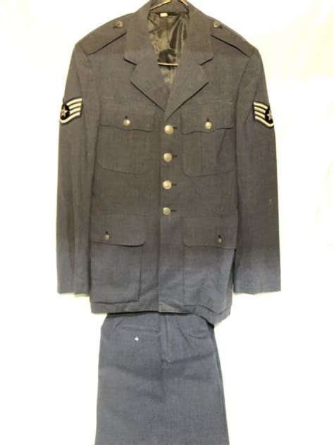 Vietnam Era Us Air Force Dress Blue Uniform 36l Coat 28r Pants Usaf