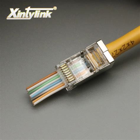 Xintylink Ez Rj45 Connector Rj45 Plug Cat5e Terminals Cat5 8p8c Stp