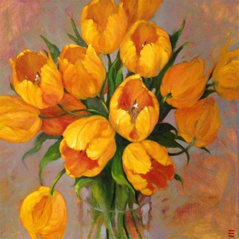 Daily Paintworks Original Fine Art Krista Eaton In Flower