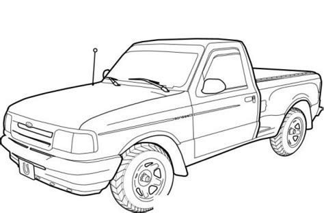 Dibujo De Pickup Ford Ranger Para Pintar Y Colorear Fordranger COLOREAR DIBUJOS VARIOS