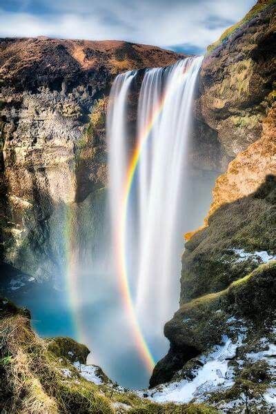 Waterfall Rainbow 1 Scenery Waterfall Beautiful Waterfalls