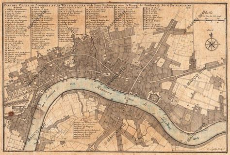 Map Of London 1700 By Nicholas De Fer