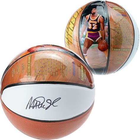 Magic Johnson Los Angeles Lakers Autographed Size 4 Photo Basketball