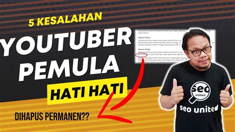 🔴 5 Kesalahan Youtuber Pemula Yang Membuat Channel Youtube Kalian Sepi
