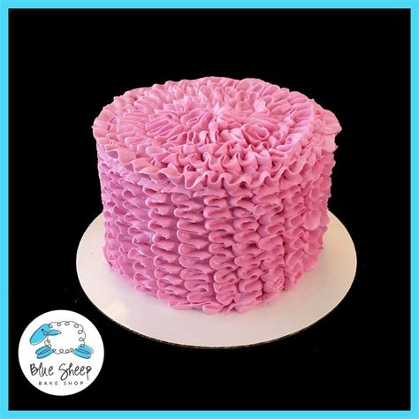 Buttercream Ruffle Cake Blue Sheep Bake Shop Cake Cupcake Birthday