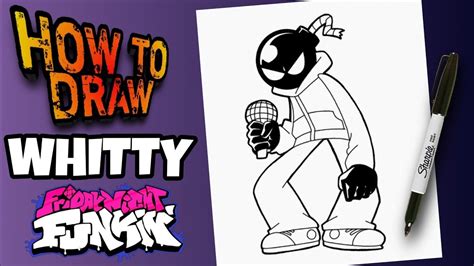 How To Draw Whitty From Friday Night Funkin Step By S
