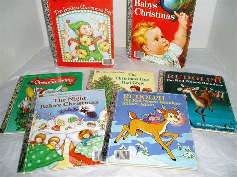 Vintage Little Golden Books Lot Of 7 Christmas Books Christmas Books