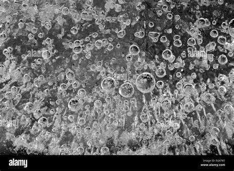 Air Bubbles In Ice Stock Photo Alamy