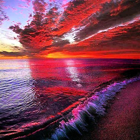 Red Sunset Beautiful Landscapes Nature Photography Nature Pictures