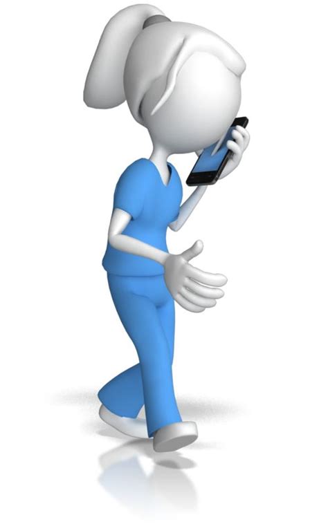 Nurse Talking On Phone Great Powerpoint Clipart For Presentations
