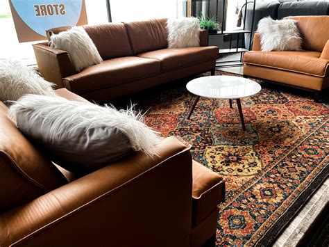 Cognac Leather Sofa Decorating Ideas Baci Living Room