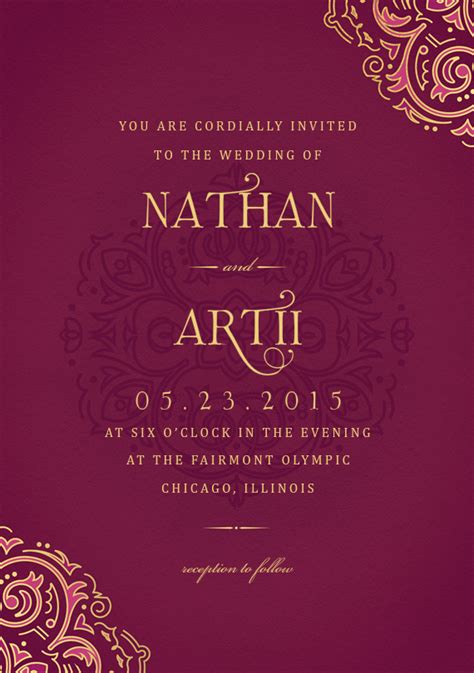 Colorful circus 1st birthday invitation. Mehendi Invitation Blank Mehndi Invitation Card Template ...