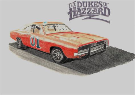 Dukes Of Hazzard Pencil Color Drawing