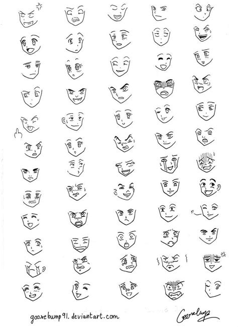 60 manga and anime expressions by goosebump91 anime expressions anime faces expressions
