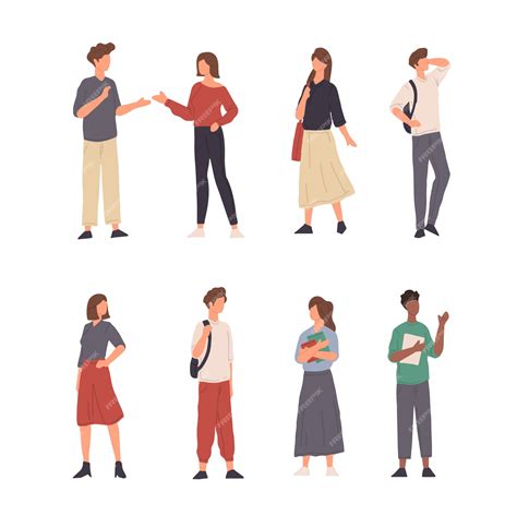 Premium Vector Collection Of People Character Illustration Doing Various Activity In Flat Design