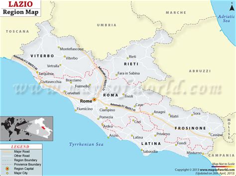Lazio Italy Map Lazio Map
