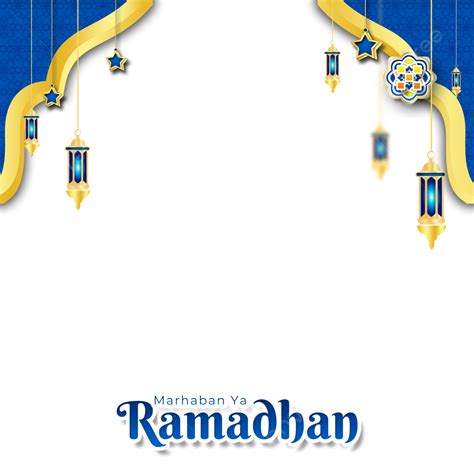 Islamic Frame Ramadan Lantern Decoration With Text Marhaban Ya Ramadhan