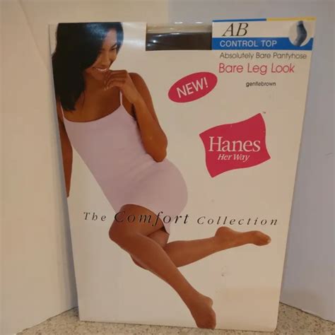 HANES HER WAY Bare Leg Look VTG 2000 Pantyhose AB Control Top Gentle