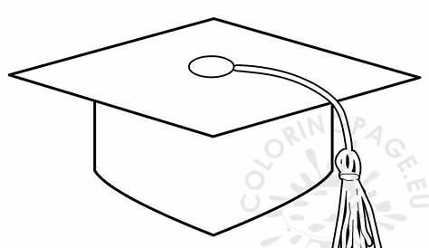 graduation cap coloring page printable